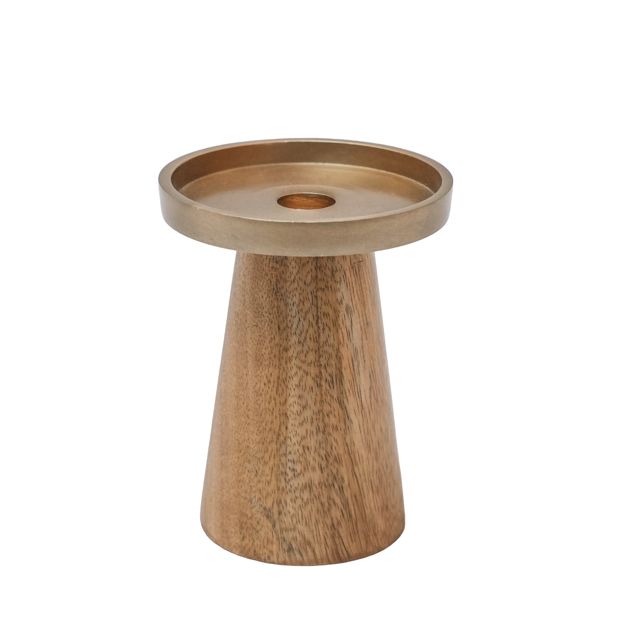 Wood & Metal Candle Holder