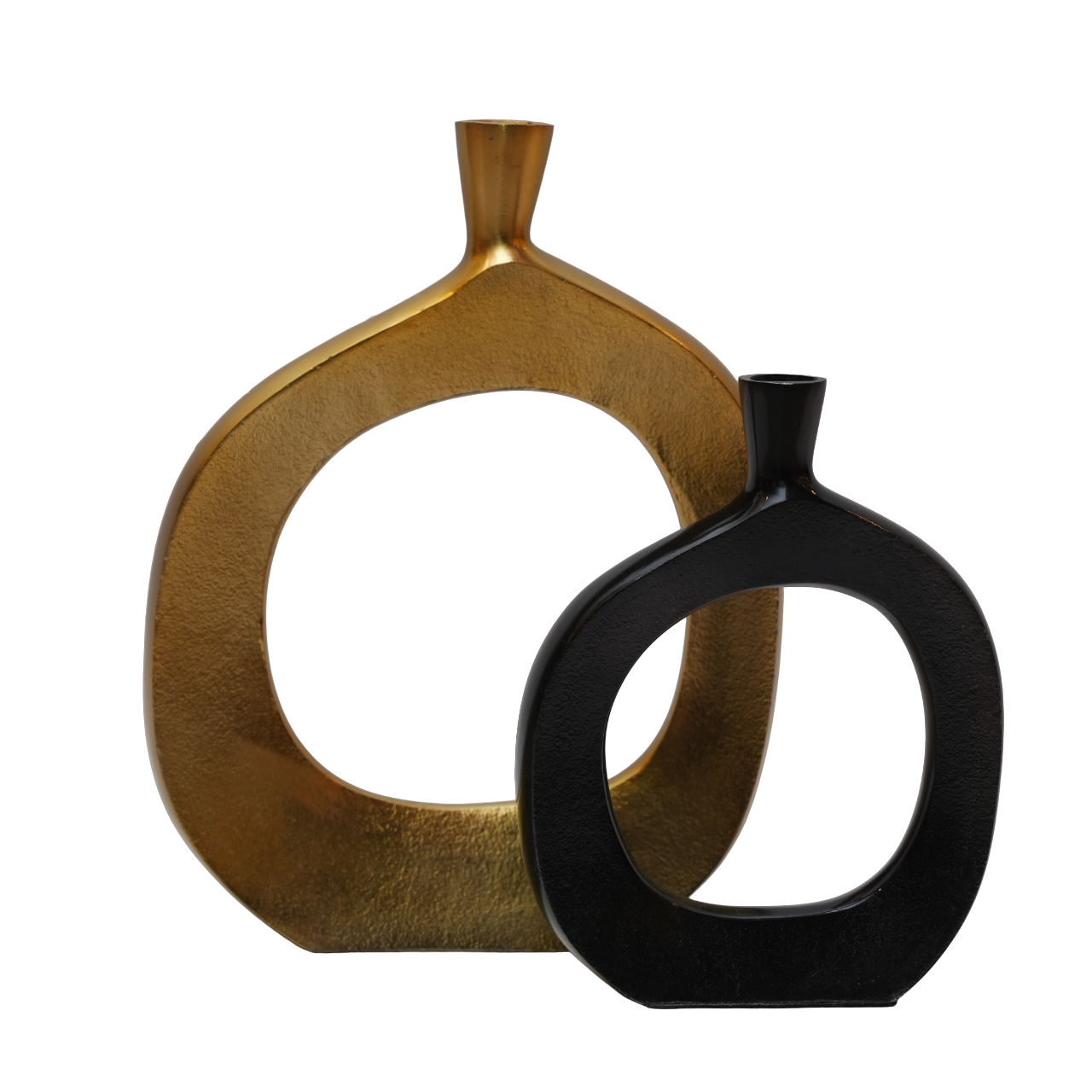 Gold & Black Decorative Vase (Set of 2)
