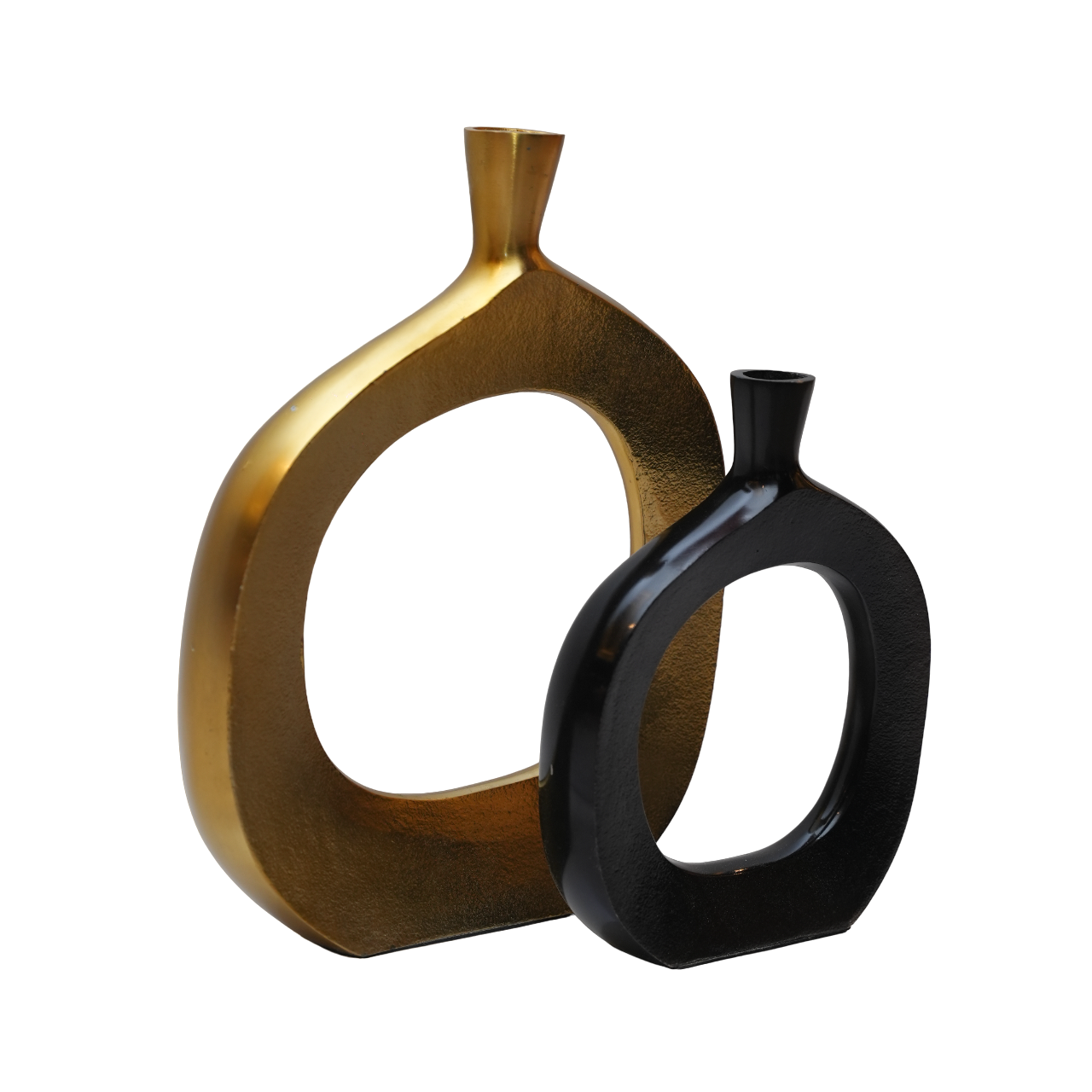 Gold & Black Decorative Vase (Set of 2)