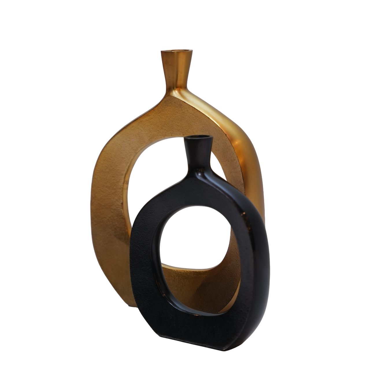 Gold & Black Decorative Vase (Set of 2)