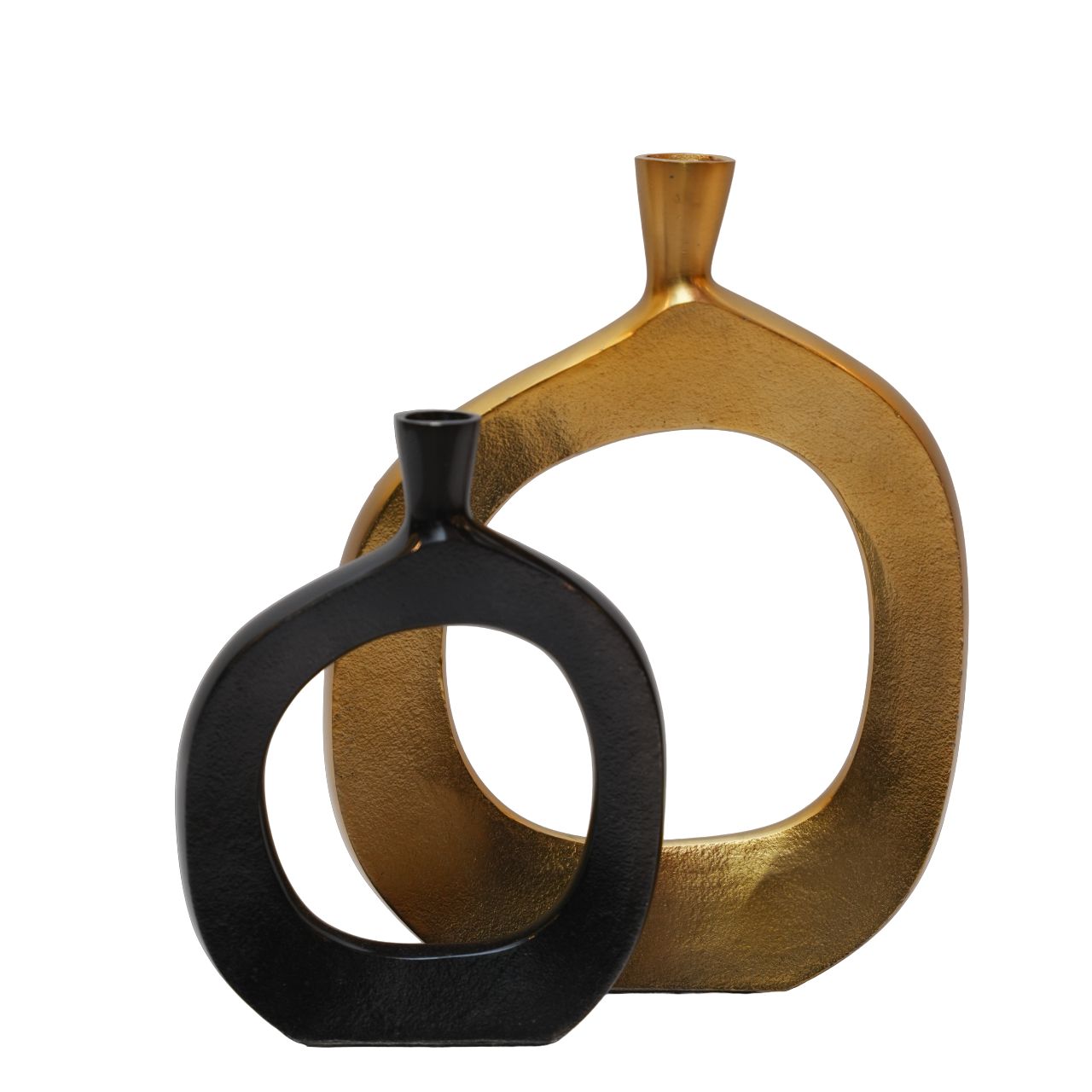 Gold & Black Decorative Vase (Set of 2)