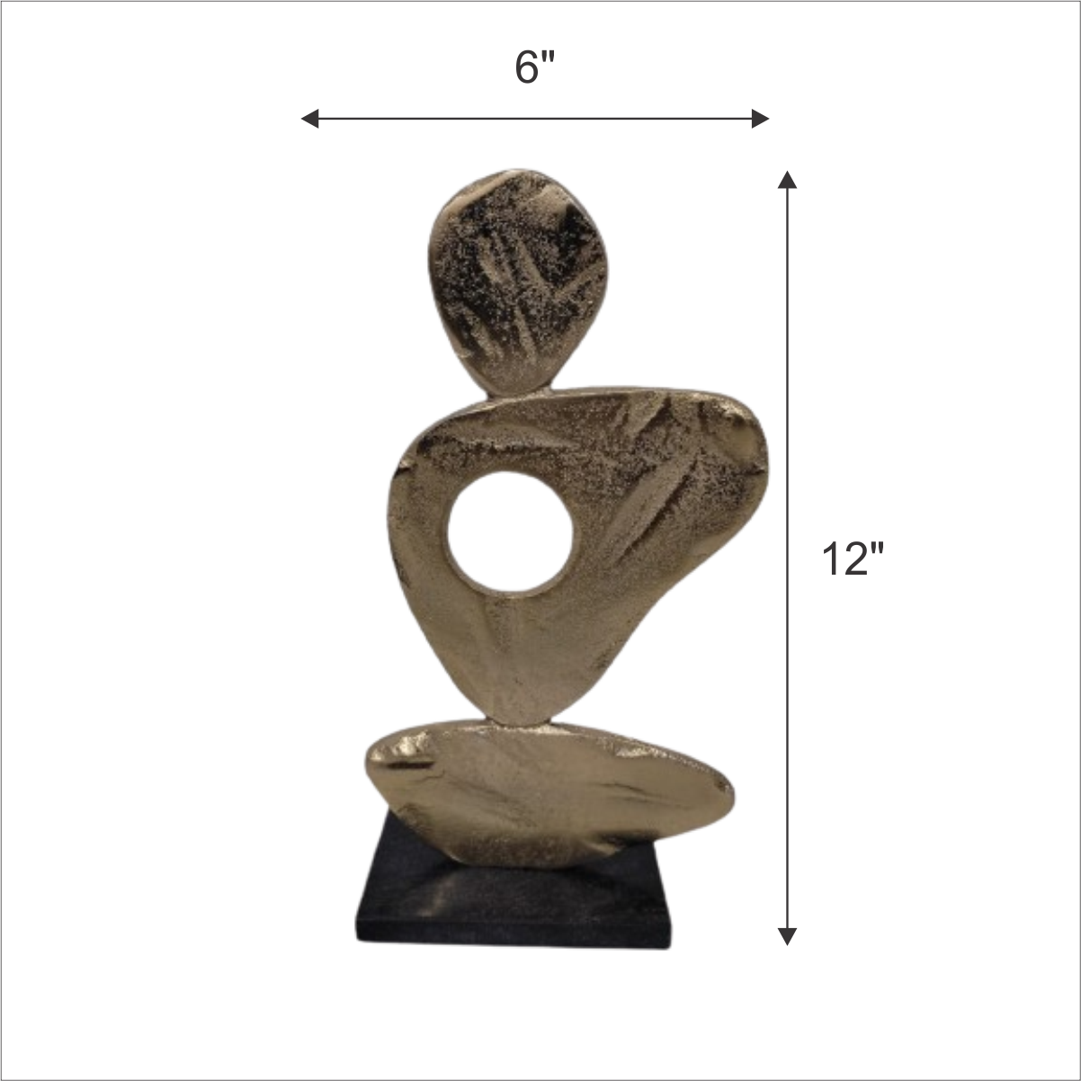 Gold Stone Shape Figure