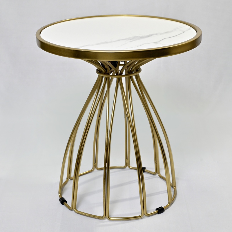 Gold Round Side Table