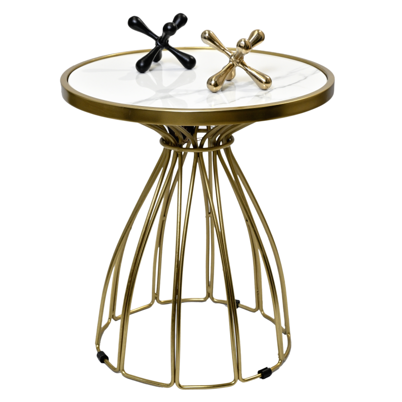 Gold Round Side Table