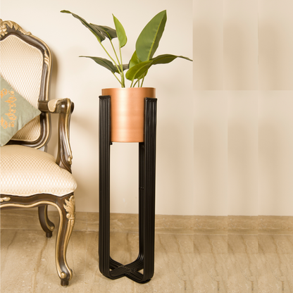 Acton Copper/Black Metal Planter